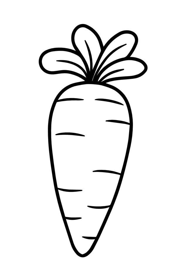 Desenho de cenoura para colorir para imprimir e colorir - imagem 5